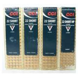 A Lot of 399 Rounds of CCI .22 Short Ammunition