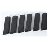 A Lot of Six Glock Semi-Automatic Pistol Magazines