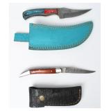 Two Damascus Steel Knives