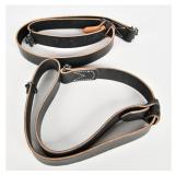 A Pair of Montana 1" Black Leather Slings