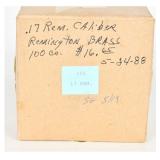 Remington .17 Rem. Unprimed Brass Cartridge Cases