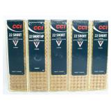 CCI .22 Short Rimfire Ammunition Lot of 500 Rounds