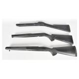 Ruger Pattern Black Synthetic Rifle Stocks, Trio