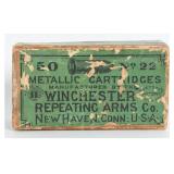 43 Winchester .22 Short Ammo Antique 2-Pc Box