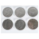 Set 6 US 1776-1976 Bicentennial Eisenhower Dollars