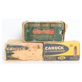 95 Rds Remington and Canuck .25 Stevens Short Ammo