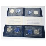 Set 4 US 1971-1974-S Silver Dollars Pack Packaging