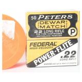 150 Rds .22 LR Ammo by Peters and Federal