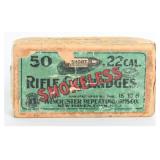 Winchester .22 Short Smokeless Ammo 50 Rds Antique