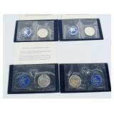 Set 4 US 1971-S Uncirculated 40% Silver Dollars