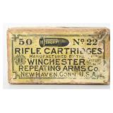 50 Winchester No. 22 Ammo .22 Short Antique