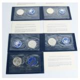 5 1973-S US Eisenhower Silver Dollars in OGP