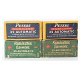 177 Rds Remington and Peters .32 Automatic Ammo