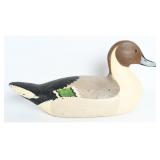 Carved Wood Textured Cork Pintail Drake Duck Decoy