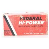 500 Rds Federal Hi-Power No. 712 Ammo .22 LR