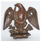 Antique American Federal Cast Brass Wall Plaque