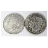 Pair US Morgan Silver Dollars 1898 and 1900