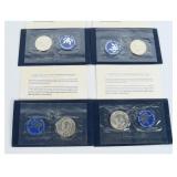 4 US 40% Silver Blue Pack Dollars 1972-S 1973-S