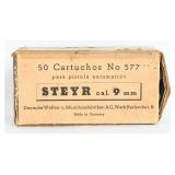 50 DWM No. 577 Ammo 9mm Steyr