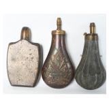 3 Mid-19th Century Powder Fluted Shell Designs