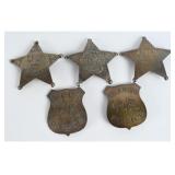 5 Style Law Enforcement and Railroad Badges