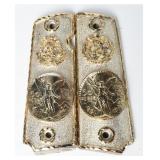 Pair Custom Mexican Centenario 1911 Pistol Grips
