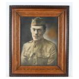 WWI US Army Soldier Quarter-Sawn Oak Frame