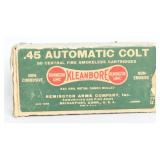 50 Remington Kleanbore Ammo .45 Automatic Colt