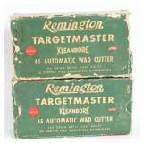 100 Rds Remington Targetmaster .45 Wad Cutter Ammo