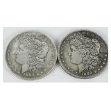 Pair US Morgan Silver Dollars 1883 and 1899-O