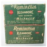 24 Remington .250 Savage Brass with Vintage Boxes