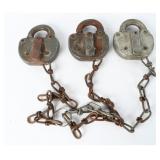 3 Portuguese Cast Iron Chains Central Ring