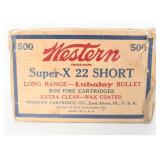 500 Western Super-X .22 Short Ammo