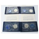 4 1971-1974-S US Eisenhower Silver Dollar Sets
