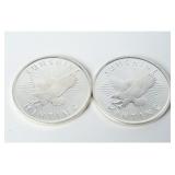 Pair Sunshine Minting 1 .999 Silver Bullion Rds