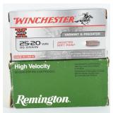 Winchester and Remington .25-20 Winchester Ammo 70