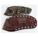 2 Studded Leather Western-Style Revolver Holsters