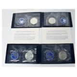 4 US 1971-S Eisenhower Silver Dollars Packaging