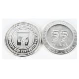 Pair .999 Fine Silver 7-Eleven Millennium Comm.