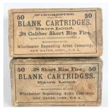100 Winchester Extra Loud Ammo .38 Short Antique