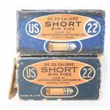 100 United States Cartridge Co. .22 Short Ammo Rds