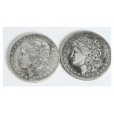 Pair US Morgan Silver Dollars 1879-S and 1888