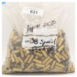 approx 650 38 special Brass Casings weighs approx