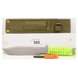 Tactical knife and firestarter with Sheath