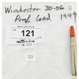 Winchester .30-06 Proof Load Cartridge 1944