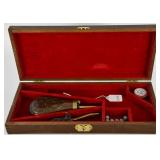Wood Black Powder Revolver Case & Accessories
