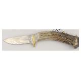 CNY HANDMADE STAG HANDLE BOWIE HUNTING KNIFE, the