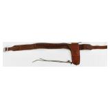 Hunters Leather Belt With Loops & Holster