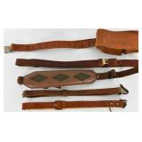 Lot of 4 Brown Leather Slings