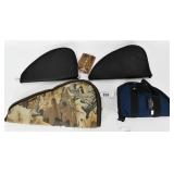 Lot of 4 Various Size Soft Padded Handgun Cases